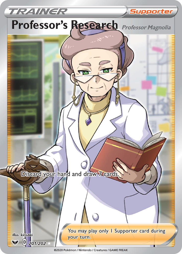Professor's Research (Professor Magnolia) – Sword & Shield 201/202 Pokémon card