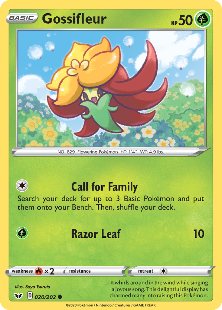 Gossifleur – Sword & Shield 020/202 Pokémon card