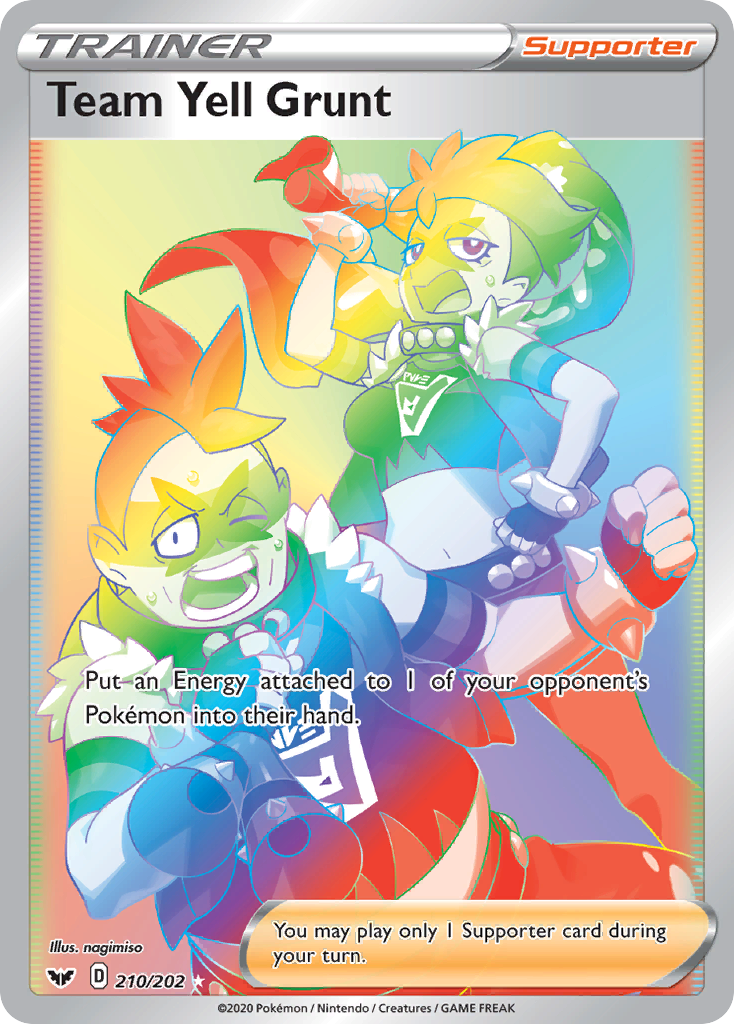 Team Yell Grunt – Sword & Shield 210/202 Pokémon card