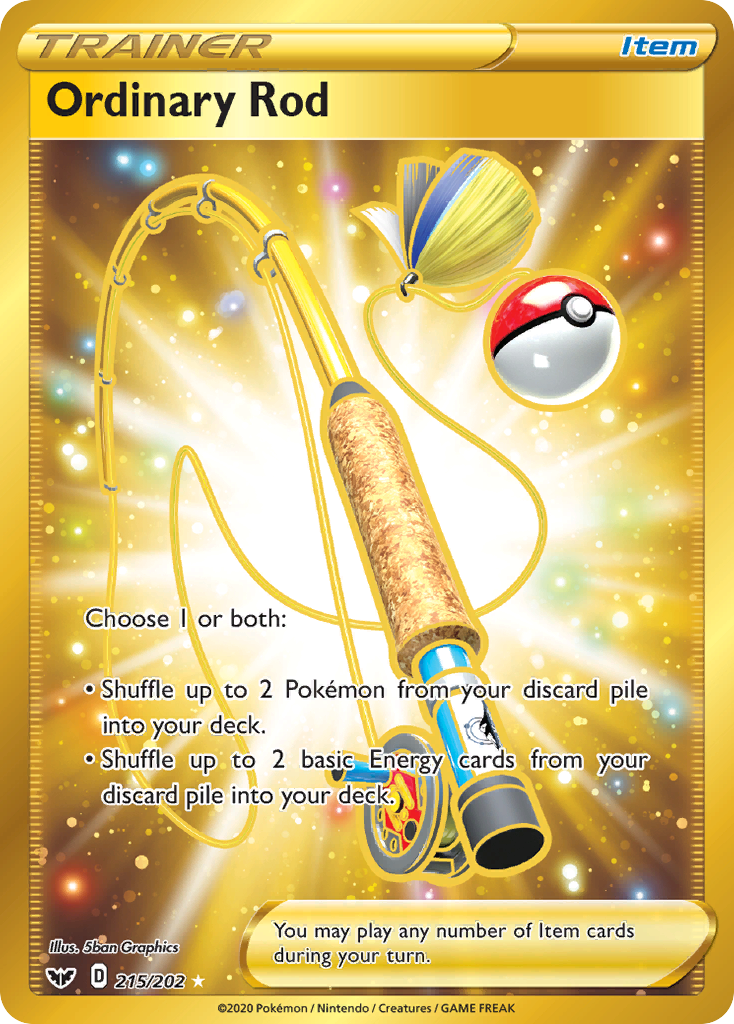 Ordinary Rod – Sword & Shield 215/202 Pokémon card