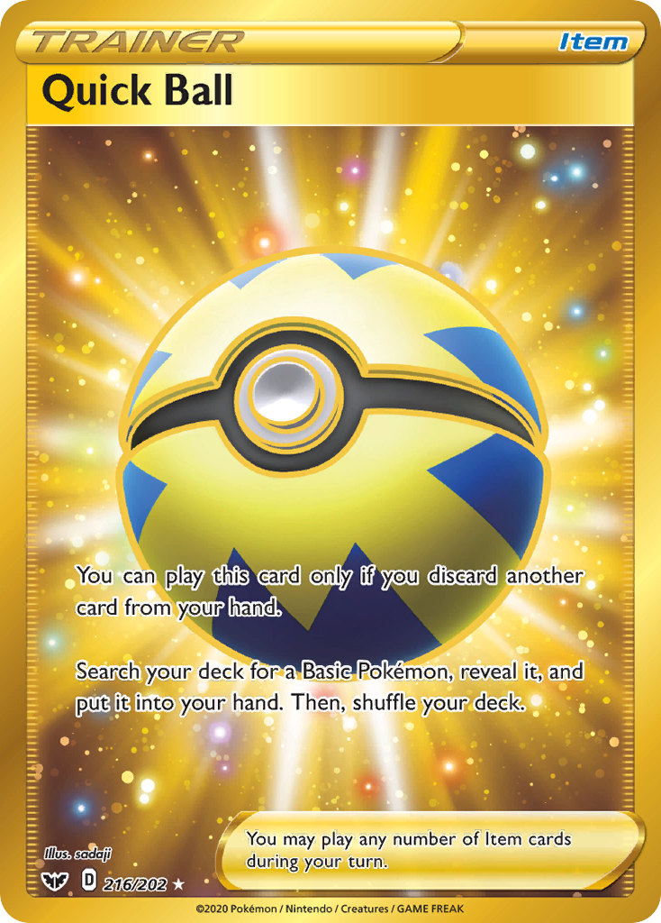 Quick Ball – Sword & Shield 216/202 Pokémon card