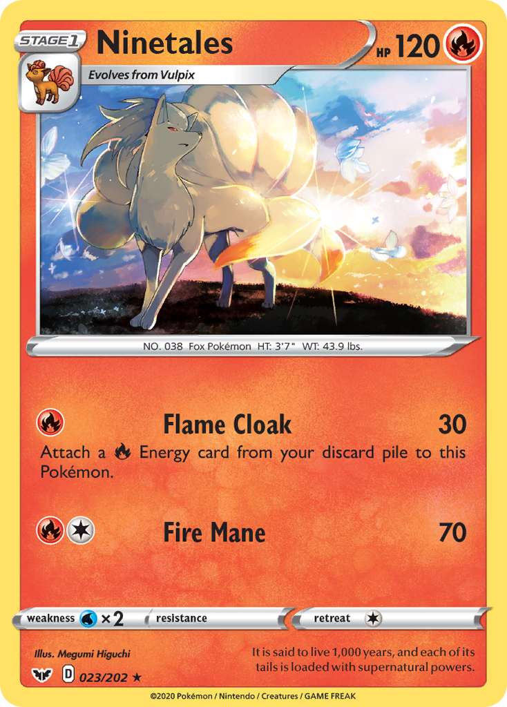 Ninetales – Sword & Shield 023/202 Pokémon card