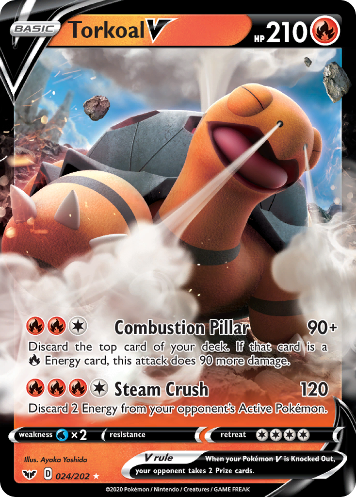 Torkoal V – Sword & Shield 024/202 Pokémon card