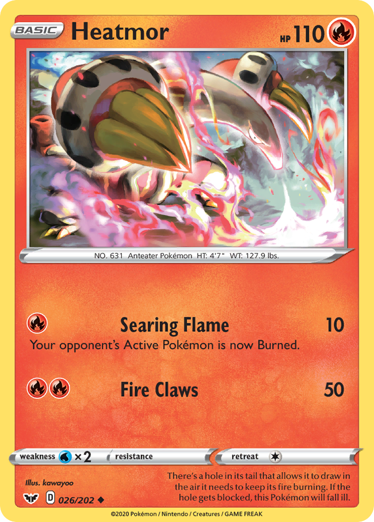 Heatmor – Sword & Shield 026/202 Pokémon card