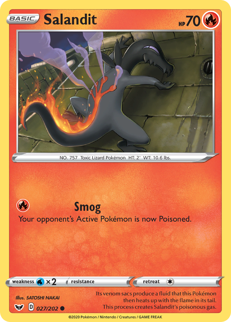 Salandit – Sword & Shield 027/202 Pokémon card