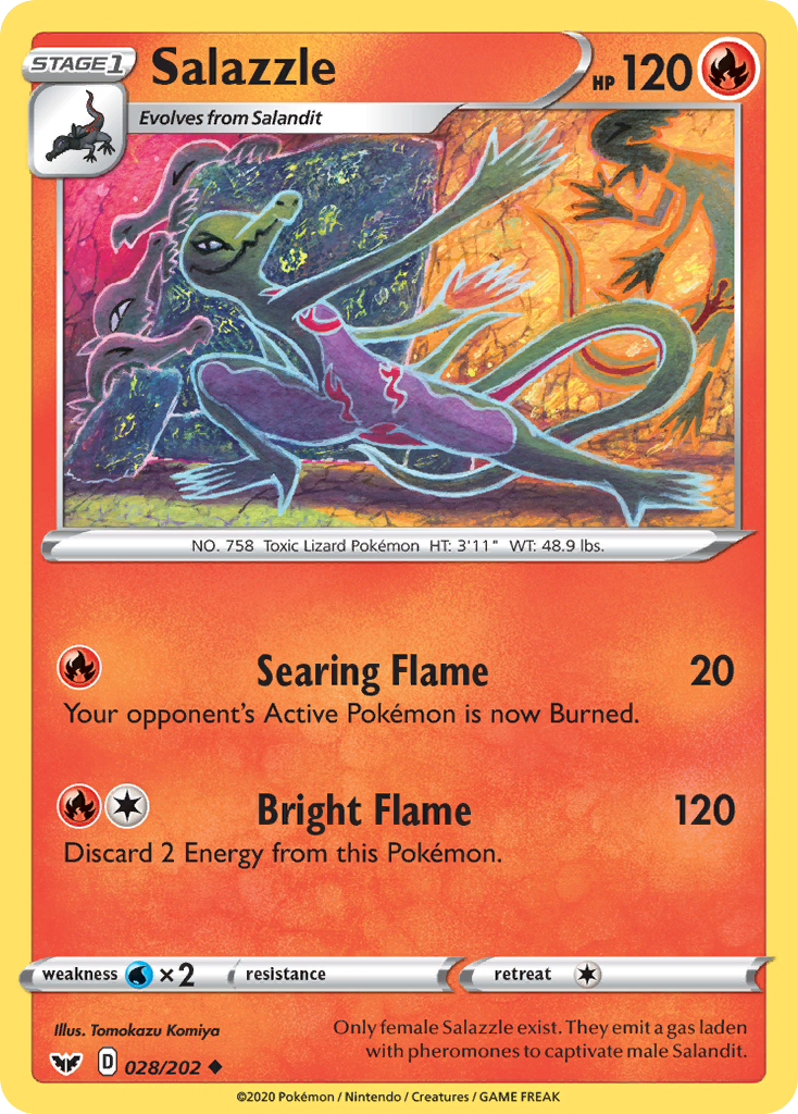 Salazzle – Sword & Shield 028/202 Pokémon card