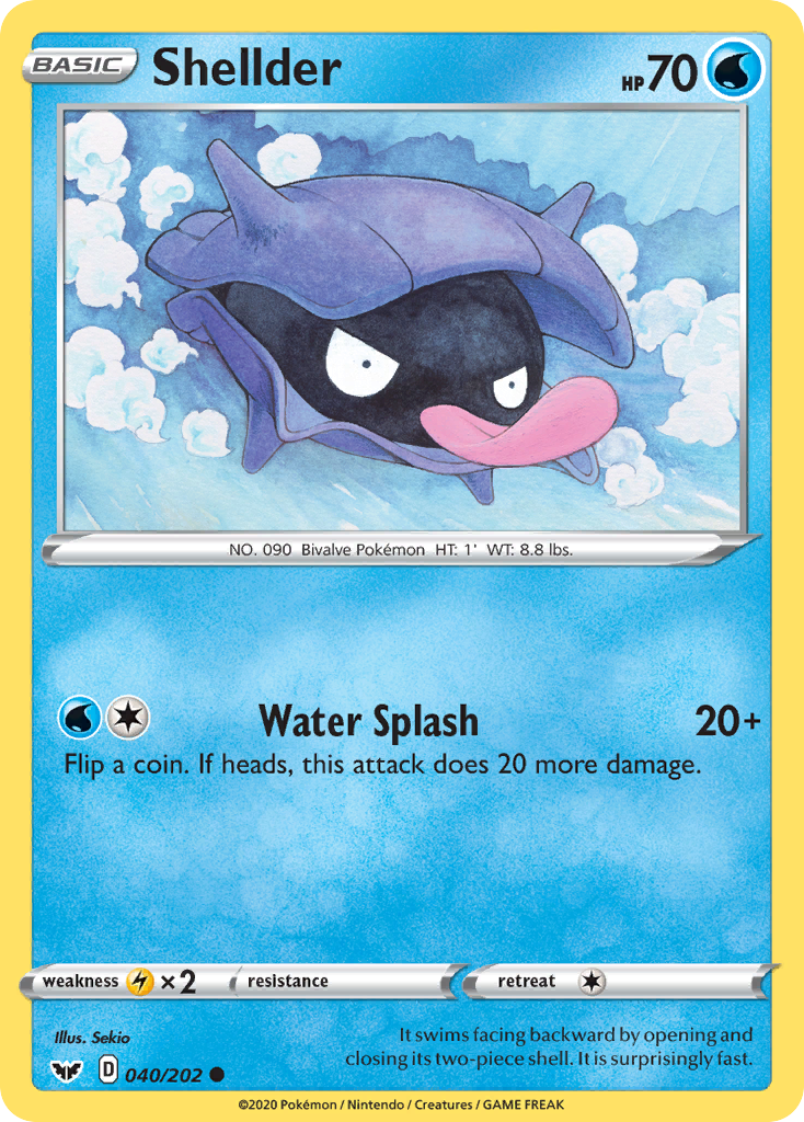 Shellder – Sword & Shield 040/202 Pokémon card