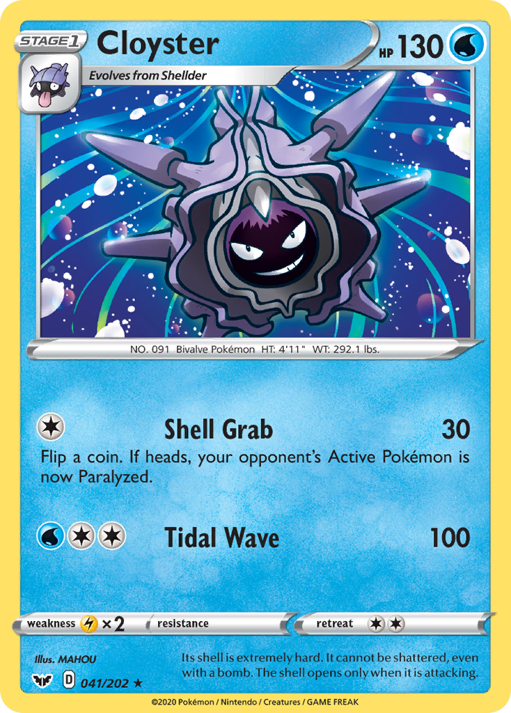 Cloyster – Sword & Shield 041/202 Pokémon card