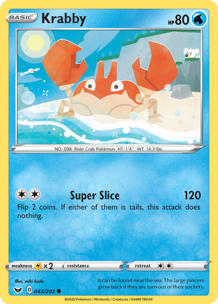 Krabby – Sword & Shield 043/202 Pokémon card
