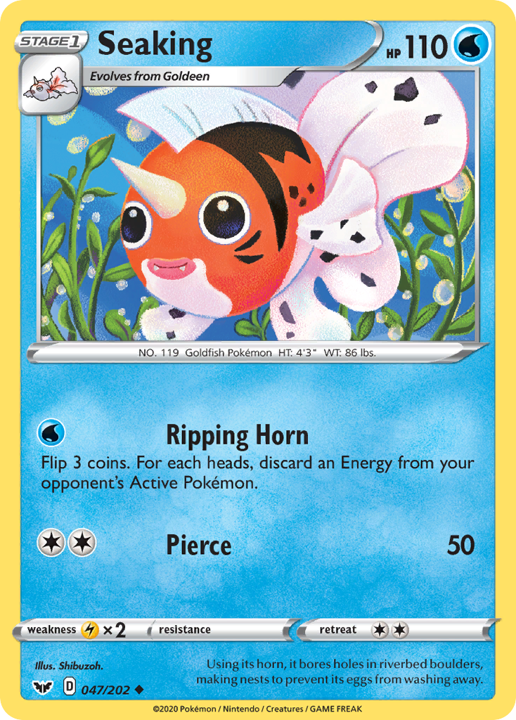 Seaking – Sword & Shield 047/202 Pokémon card