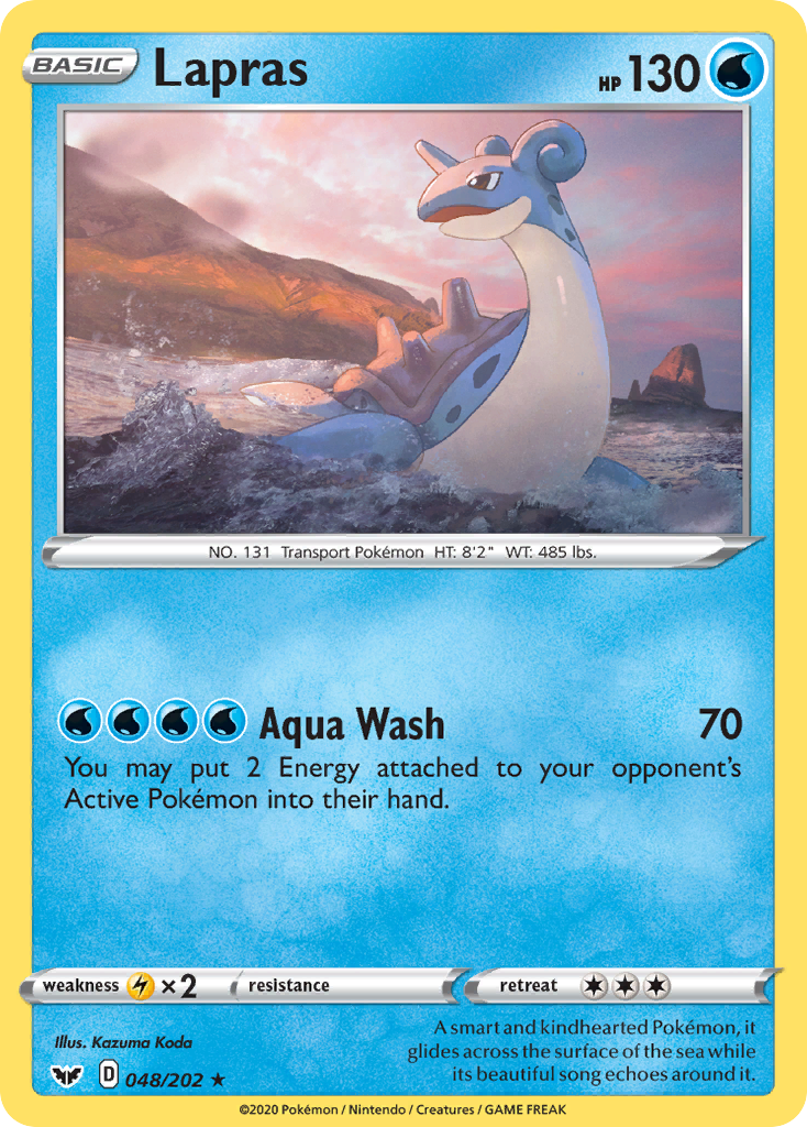 Lapras – Sword & Shield 048/202 Pokémon card