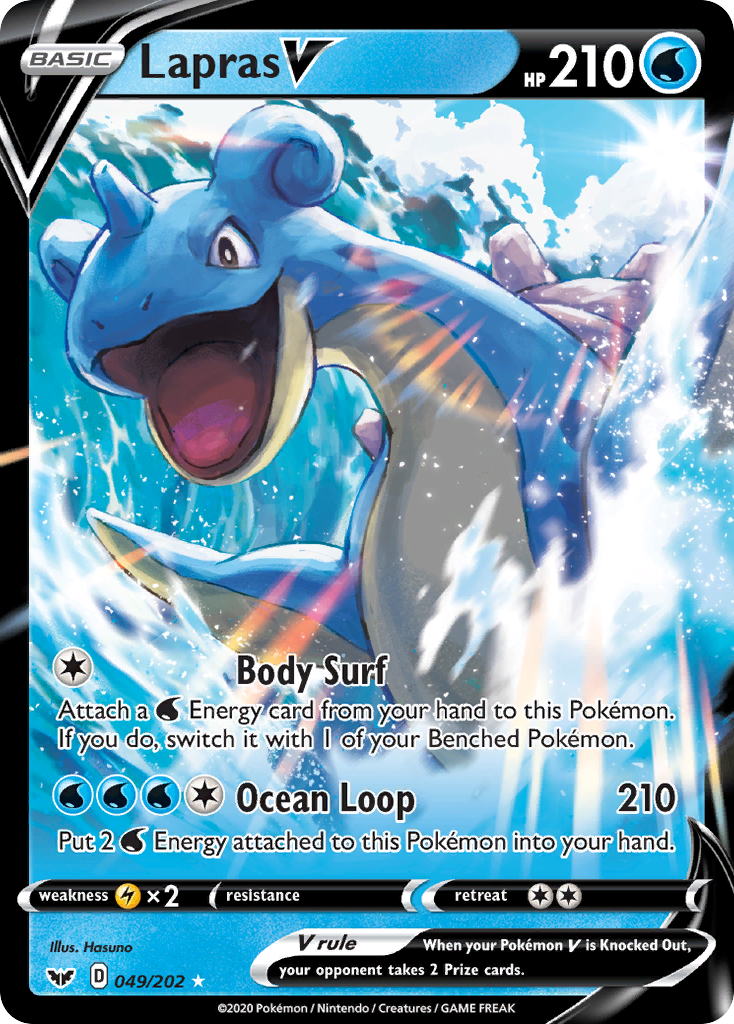 Lapras V – Sword & Shield 049/202 Pokémon card