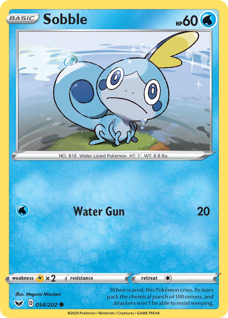 Sobble – Sword & Shield 054/202 Pokémon card