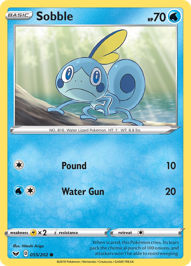 Sobble – Sword & Shield 055/202 Pokémon card