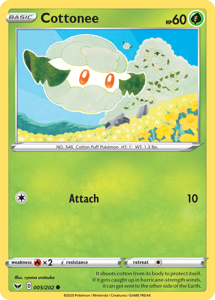 Cottonee – Sword & Shield 005/202 Pokémon card