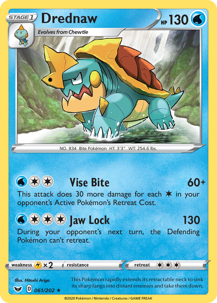 Drednaw – Sword & Shield 061/202 Pokémon card