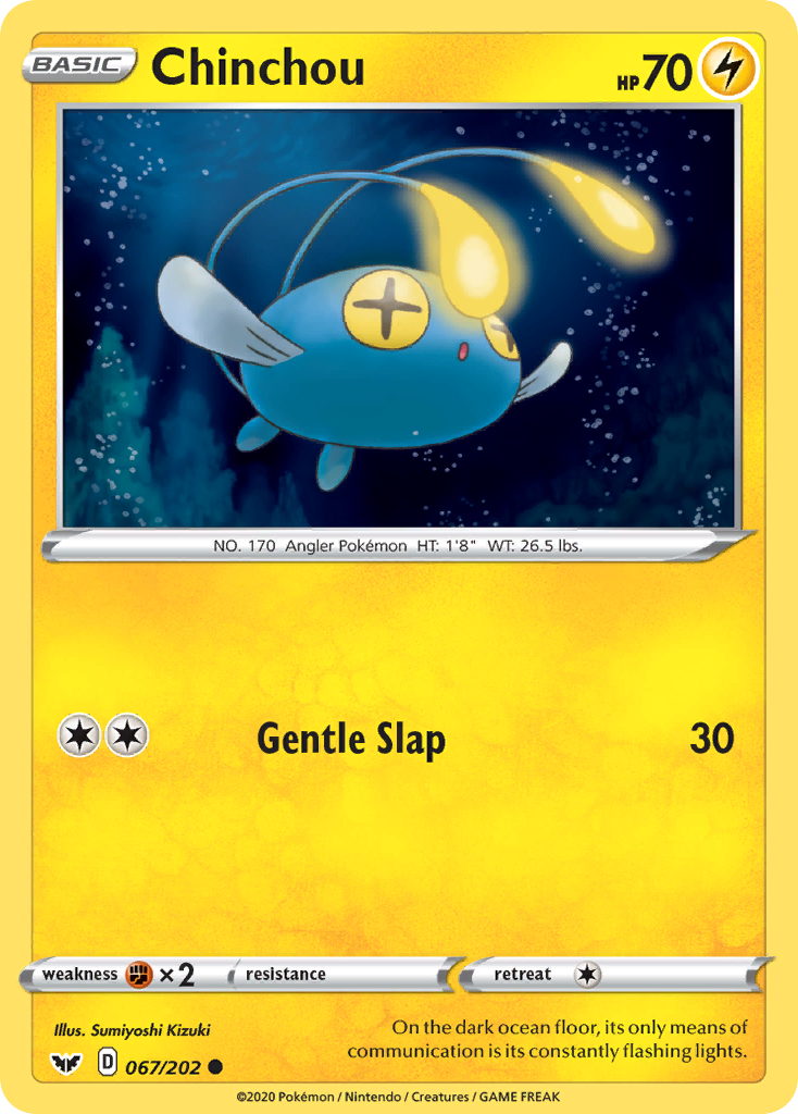 Chinchou – Sword & Shield 067/202 Pokémon card