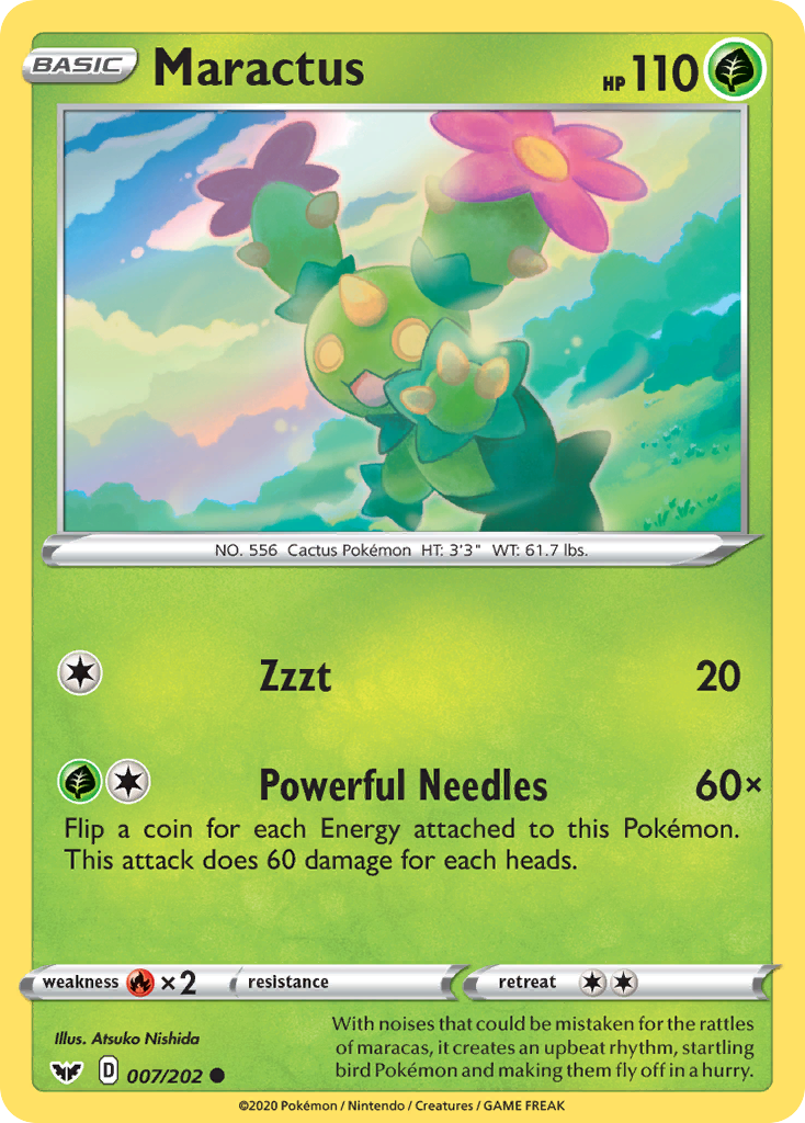 Maractus – Sword & Shield 007/202 Pokémon card