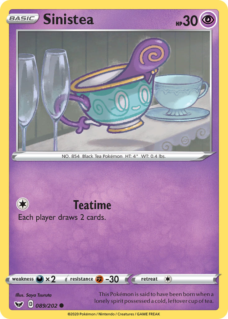 Sinistea – Sword & Shield 089/202 Pokémon card