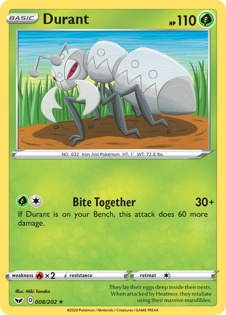 Durant – Sword & Shield 008/202 Pokémon card
