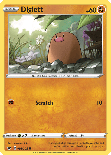 Diglett - Sword & Shield 92