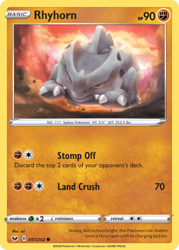 Rhyhorn - Sword & Shield 97
