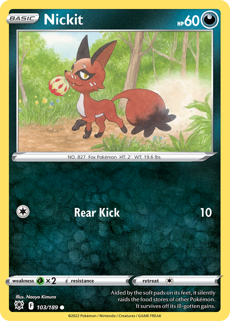 Nickit – Astral Radiance 103/189 Pokémon card
