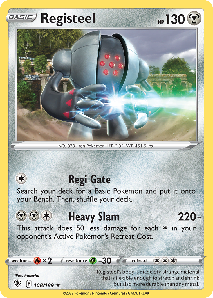 Registeel – Astral Radiance 108/189 Pokémon card