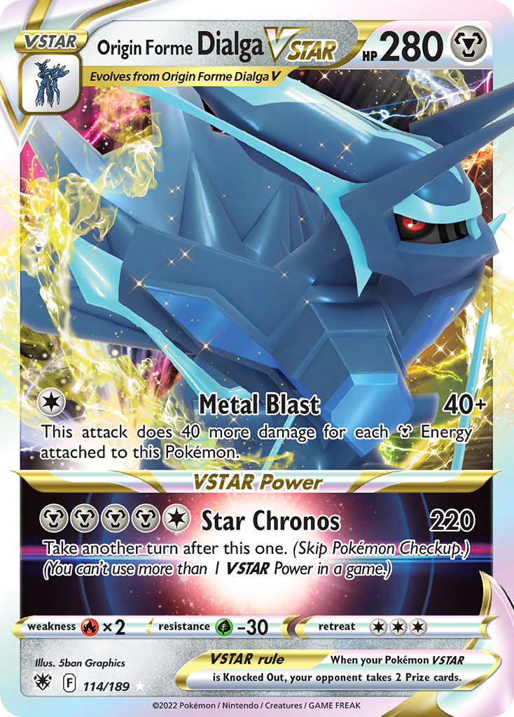 Origin Forme Dialga VSTAR – Astral Radiance 114/189 Pokémon card