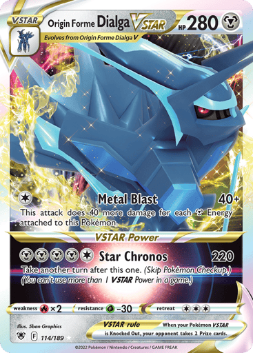 Origin Forme Dialga VSTAR - Astral Radiance 114