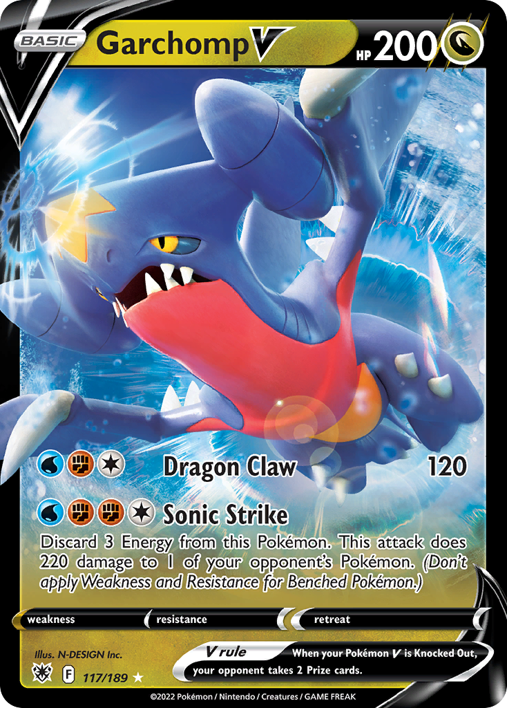 Garchomp V – Astral Radiance 117/189 Pokémon card
