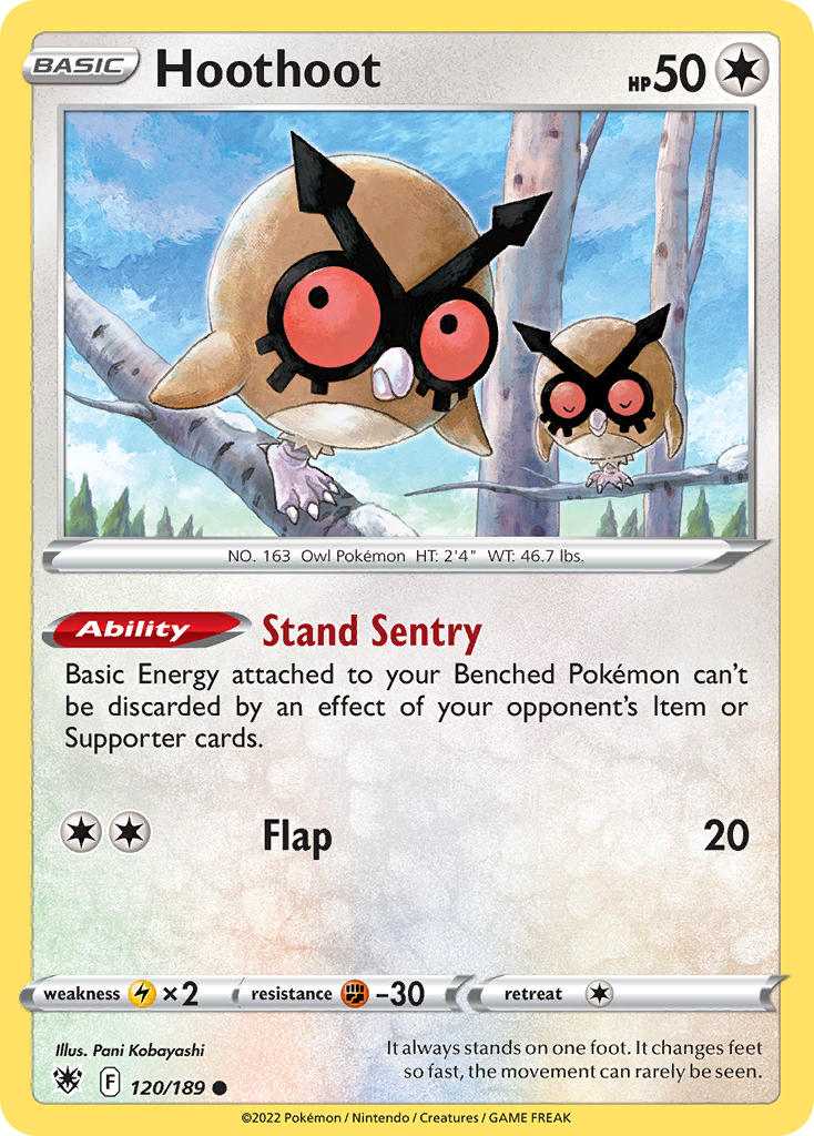 Hoothoot – Astral Radiance 120/189 Pokémon card