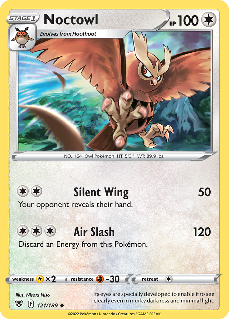 Noctowl – Astral Radiance 121/189 Pokémon card