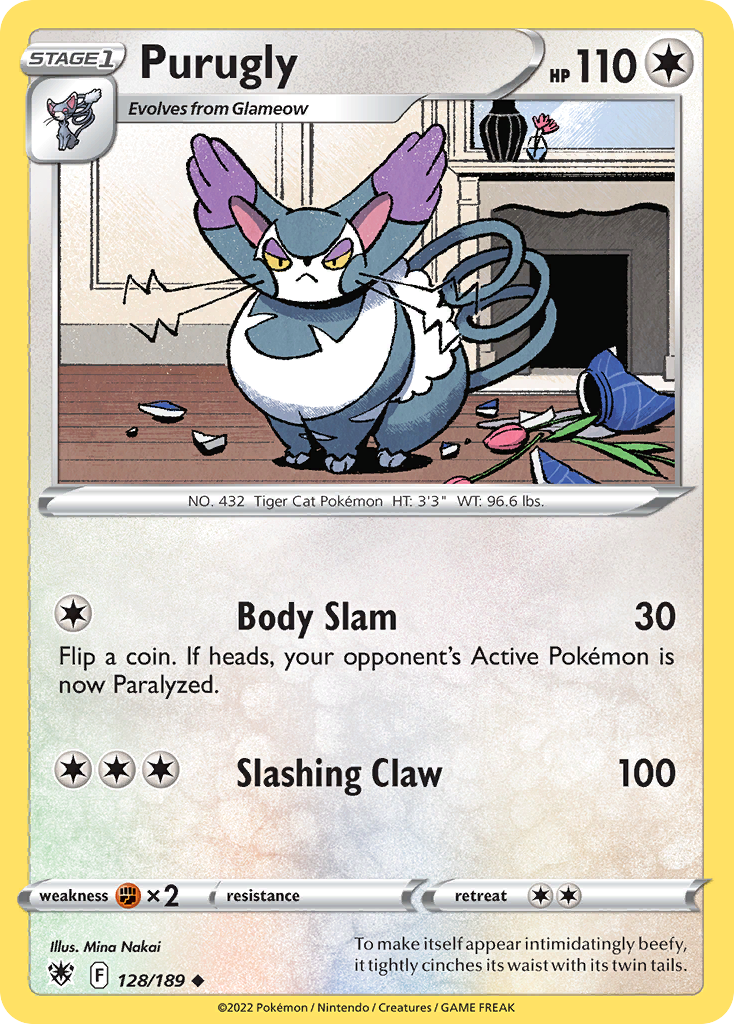 Purugly – Astral Radiance 128/189 Pokémon card