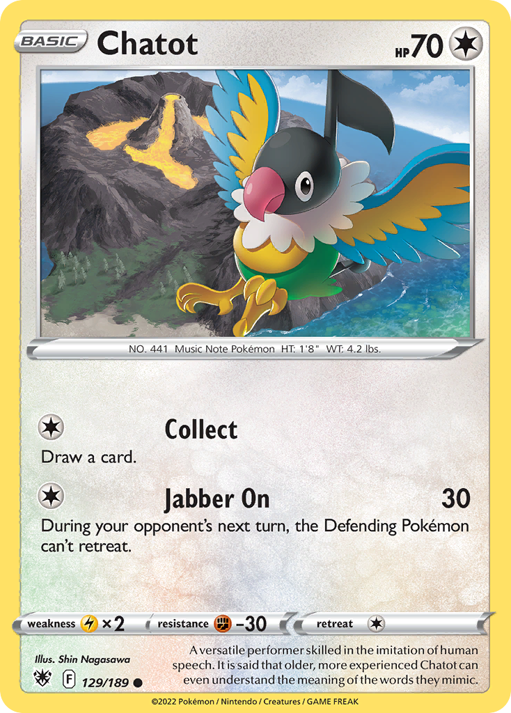 Chatot – Astral Radiance 129/189 Pokémon card