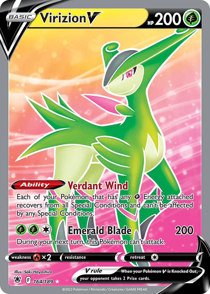 Virizion V – Astral Radiance 164/189 Pokémon card