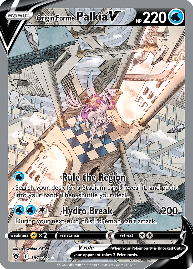 Origin Forme Palkia V – Astral Radiance 167/189 Pokémon card
