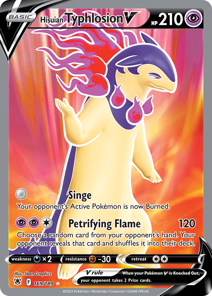 Hisuian Typhlosion V – Astral Radiance 169/189 Pokémon card