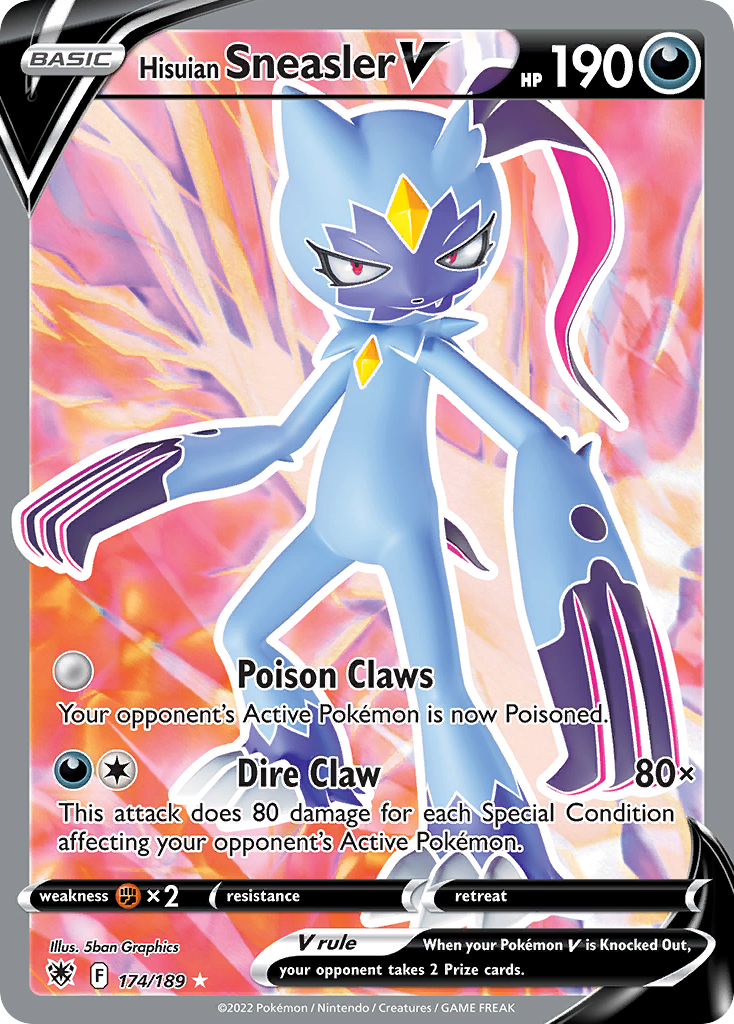 Hisuian Sneasler V – Astral Radiance 174/189 Pokémon card