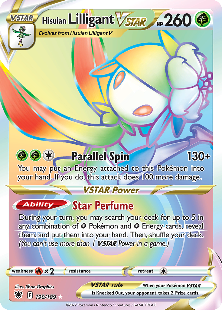 Hisuian Lilligant VSTAR – Astral Radiance 190/189 Pokémon card