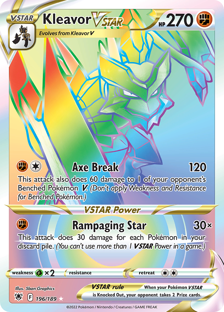 Kleavor VSTAR – Astral Radiance 196/189 Pokémon card