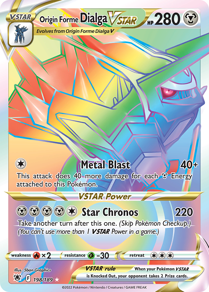 Origin Forme Dialga VSTAR – Astral Radiance 198/189 Pokémon card