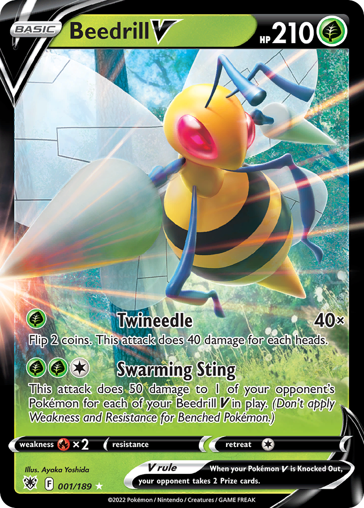 Beedrill V – Astral Radiance 001/189 Pokémon card
