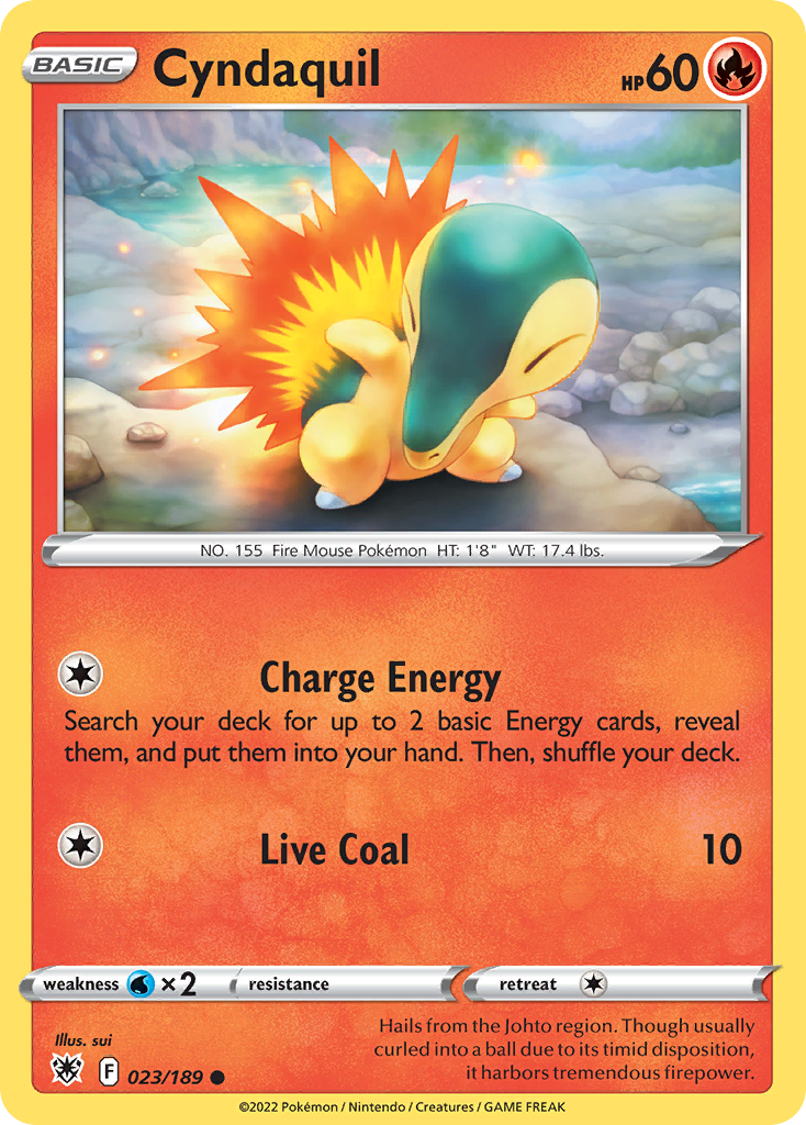 Cyndaquil – Astral Radiance 023/189 Pokémon card