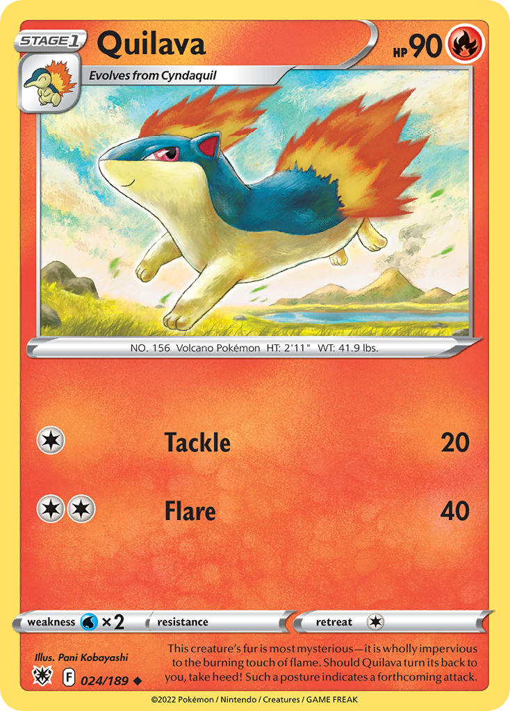 Quilava – Astral Radiance 024/189 Pokémon card