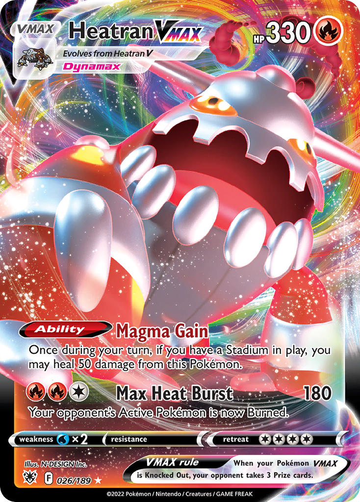 Heatran VMAX – Astral Radiance 026/189 Pokémon card