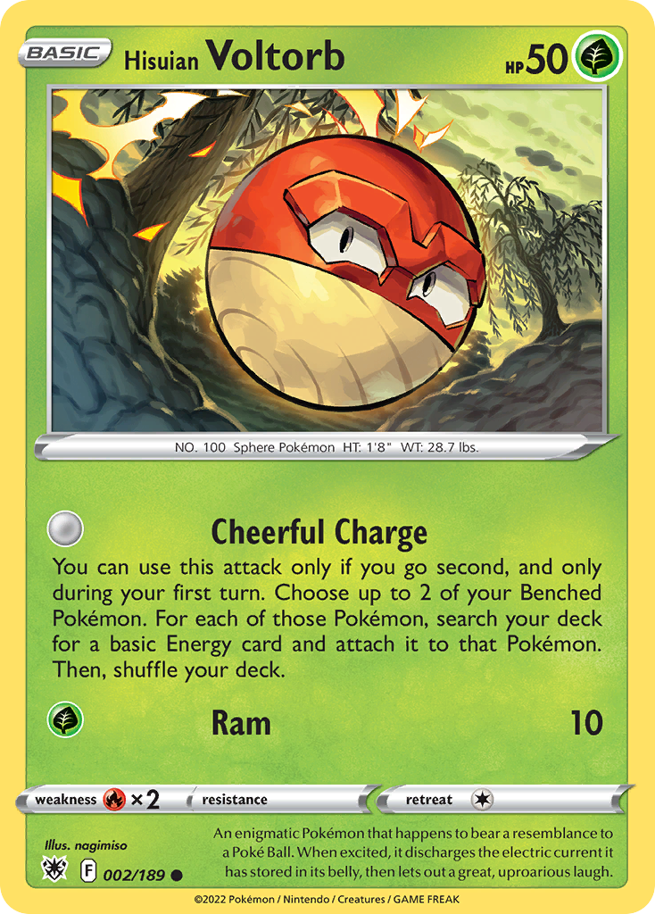 Hisuian Voltorb – Astral Radiance 002/189 Pokémon card