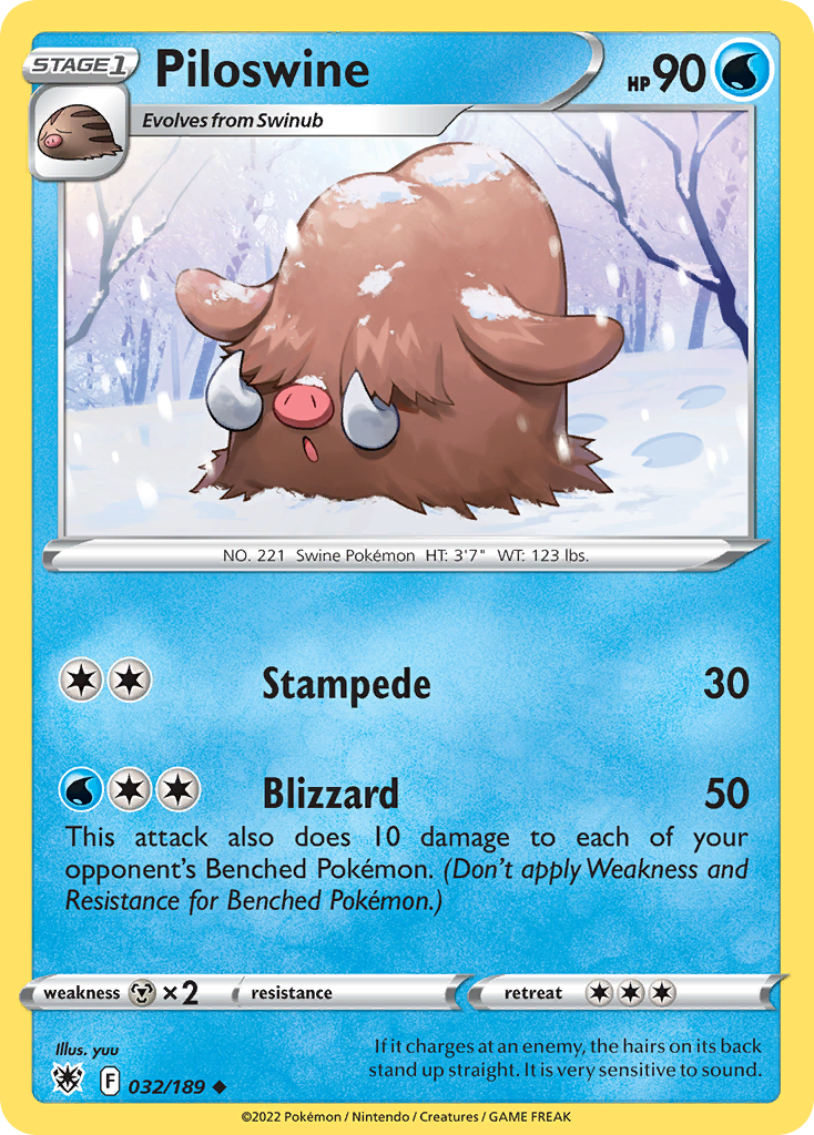 Piloswine – Astral Radiance 032/189 Pokémon card
