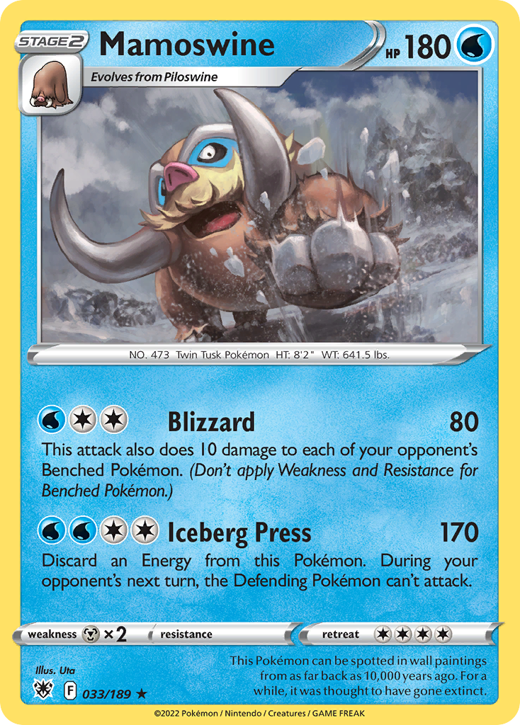 Mamoswine – Astral Radiance 033/189 Pokémon card