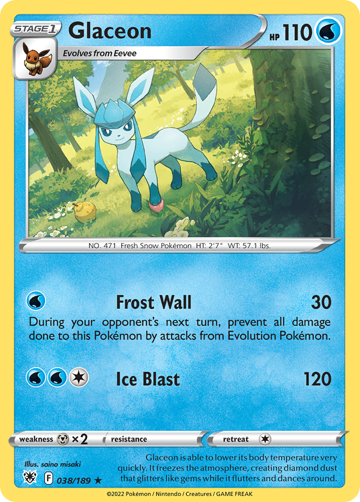 Glaceon – Astral Radiance 038/189 Pokémon card